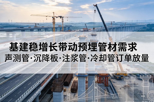 泉州基建稳增长带动预埋监测管材需求，声测管、沉降板、注浆管订单持续放量